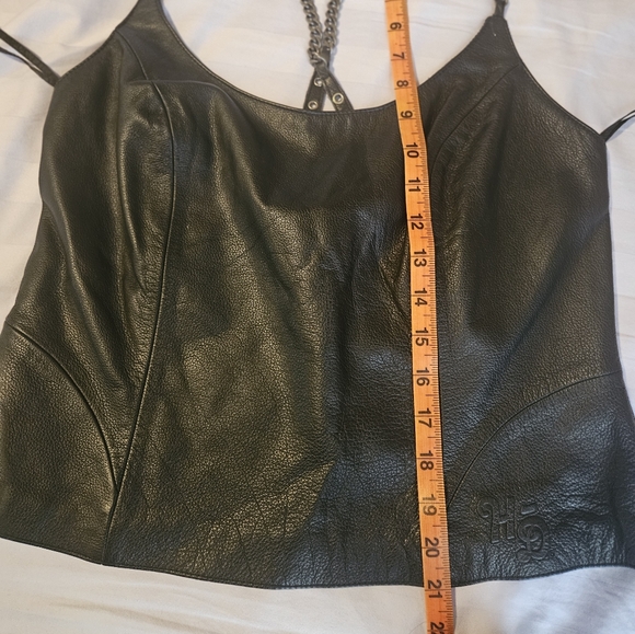 Harley-Davidson Black Leather Tank Top - Picture 5 of 7
